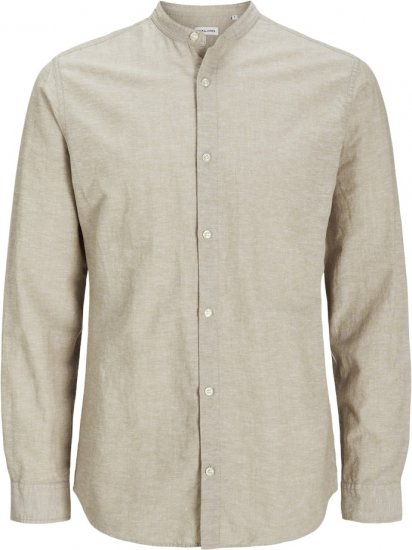 Jack & Jones Breeze Poplin Long Sleeve Shirt Beige - Särgid - Meeste suured särgid 2XL – 8XL