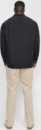 Jack & Jones Breeze Linen Blend Long Sleeve Shirt Black - Särgid - Meeste suured särgid 2XL – 8XL