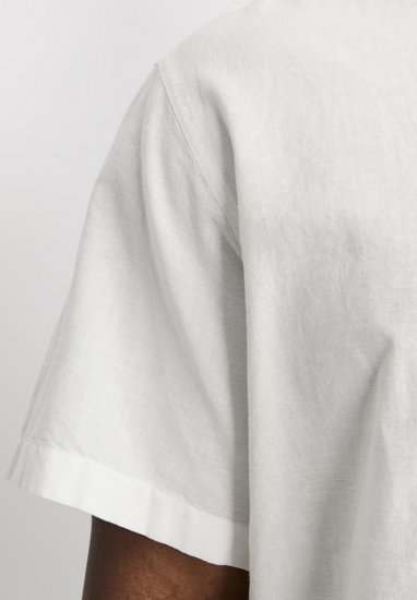 Jack & Jones Breeze Linen Blend Short Sleeve Shirt White - Särgid - Meeste suured särgid 2XL – 8XL