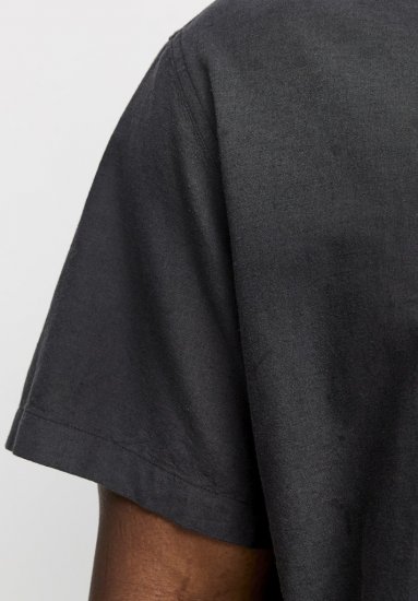 Jack & Jones Breeze Linen Blend Short Sleeve Shirt Black - Särgid - Meeste suured särgid 2XL – 8XL