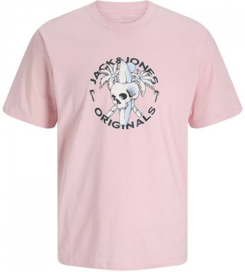 Jack & Jones Skull Coast Crew Neck T-Shirt Tickled Pink - T-särgid - Suured T-särgid 2XL – 14XL
