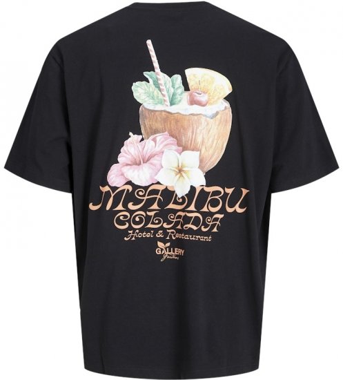 Jack & Jones Botaniq Crew Neck T-Shirt Black - T-särgid - Suured T-särgid 2XL – 14XL