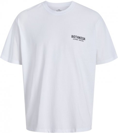 Jack & Jones Botaniq Crew Neck T-Shirt Bright White - T-särgid - Suured T-särgid 2XL – 14XL