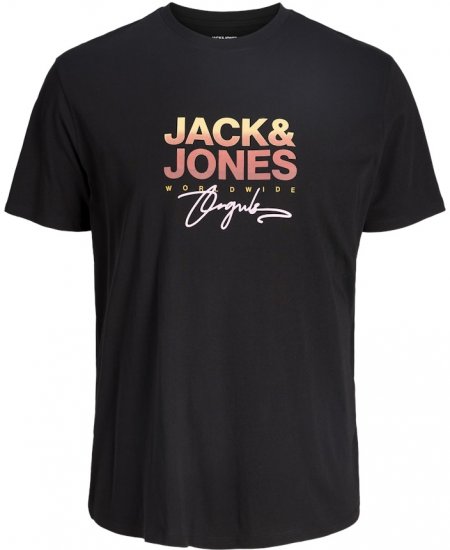 Jack & Jones Canggu Crew Neck T-Shirt Black - T-särgid - Suured T-särgid 2XL – 14XL