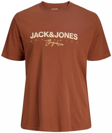 Jack & Jones Canggu Crew Neck T-Shirt Brown - T-särgid - Suured T-särgid 2XL – 14XL