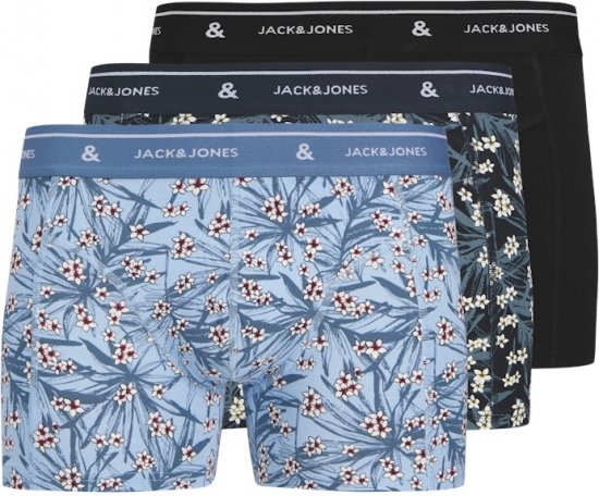 Jack & Jones Zach Trunks 3-Pack Chambray Blue - Aluspesu ja ujumisriided - Aluspesu 2XL-8XL