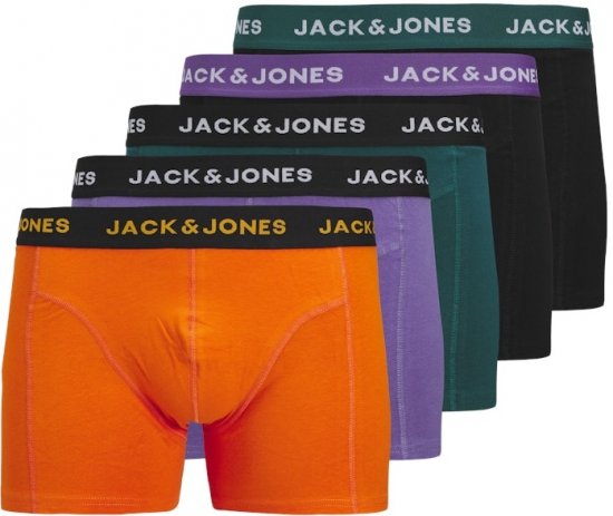 Jack & Jones Ben Solid Trunks 5-Pack Black - Aluspesu ja ujumisriided - Aluspesu 2XL-8XL