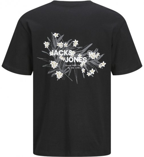 Jack & Jones Hawaii Crew Neck T-Shirt Black - T-särgid - Suured T-särgid 2XL – 14XL