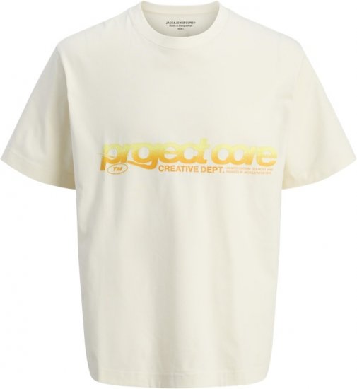 Jack & Jones Project Core Loose Fit Summer T-Shirt Off White - T-särgid - Suured T-särgid 2XL – 14XL