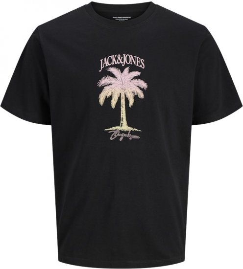 Jack & Jones Almeria Crew Neck T-Shirt Black - T-särgid - Suured T-särgid 2XL – 14XL