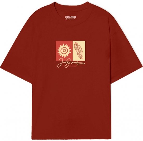 Jack & Jones Canggu Crew Neck T-Shirt Arabian Spice - T-särgid - Suured T-särgid 2XL – 14XL