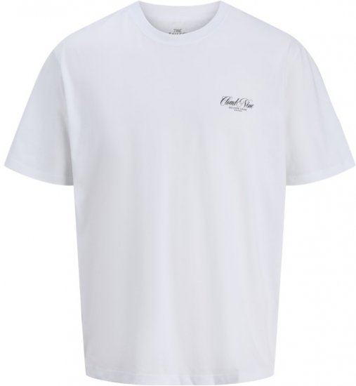 Jack & Jones Marina Crew Neck T-Shirt Bright White/Cloud Nine - T-särgid - Suured T-särgid 2XL – 14XL