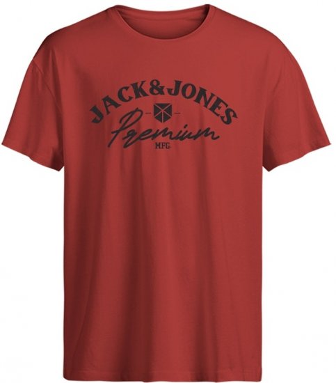 Jack & Jones Blurobar Crew Neck T-Shirt Red - T-särgid - Suured T-särgid 2XL – 14XL