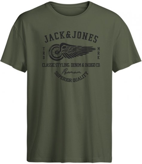 Jack & Jones Blurobar Crew Neck T-Shirt Green - T-särgid - Suured T-särgid 2XL – 14XL