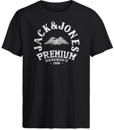 Jack & Jones Blurobar Crew Neck T-Shirt Black Beauty - T-särgid - Suured T-särgid 2XL – 14XL