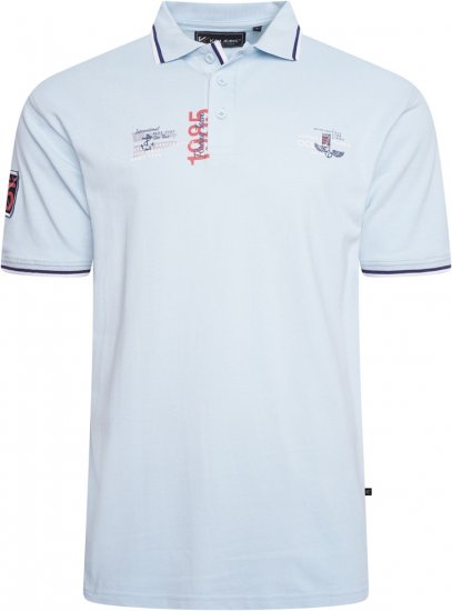 Kam Jeans 5512 1985 Racing Team Polo Blue - Polosärgid - Meeste suured polosärgid 2XL – 8XL