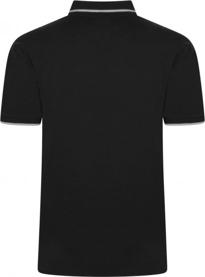 Kam Jeans 5518 Smart Mini Geo-Print Polo Black - Polosärgid - Meeste suured polosärgid 2XL – 8XL