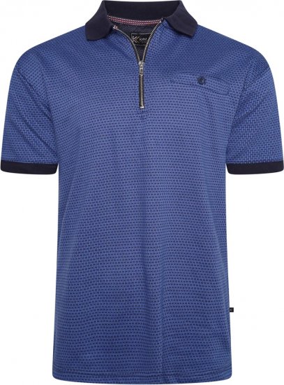Kam Jeans 5520 Dobby Weaved Polo Victoria Blue - Polosärgid - Meeste suured polosärgid 2XL – 8XL