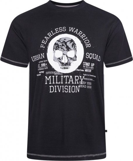 Kam Jeans 5769 Fearless Warrior T-Shirt Black - T-särgid - Suured T-särgid 2XL – 14XL