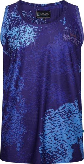 Kam Jeans AP009 Active Performance Printed Mesh Sleeveless T-Shirt Electric Blue - T-särgid - Suured T-särgid 2XL – 14XL