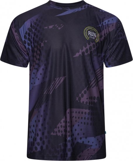Kam Jeans AP010 Active Performance Printed Mesh T-Shirt Black - T-särgid - Suured T-särgid 2XL – 14XL