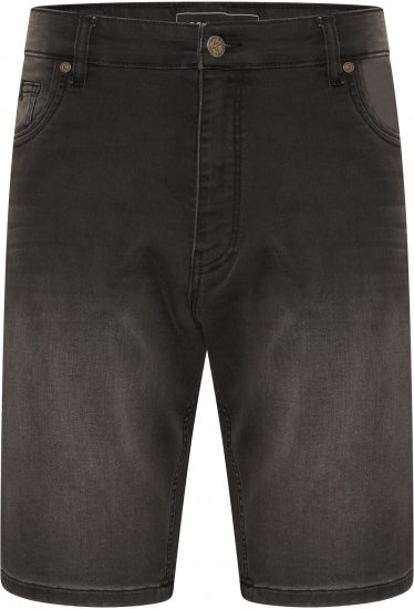 Kam Jeans NUNEZ2 Knitted Denim Stretch Shorts Charcoal - Lühikesed püksid - Lühikesed Püksid suured suurused: W40-W60