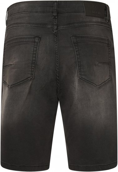 Kam Jeans NUNEZ2 Knitted Denim Stretch Shorts Charcoal - Lühikesed püksid - Lühikesed Püksid suured suurused: W40-W60