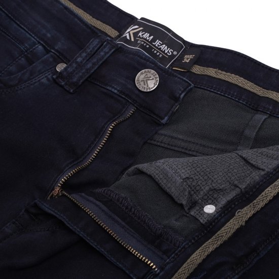 Kam Jeans Pepe Knitted Denim Shorts Blue-Black - Lühikesed püksid - Lühikesed Püksid suured suurused: W40-W60