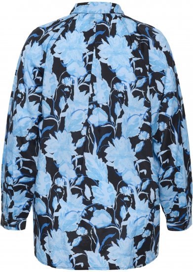 Kaffe Curve Sasja Pikkade varrukatega särk Blue Snake Flower - Pluusid & tuunikad - 