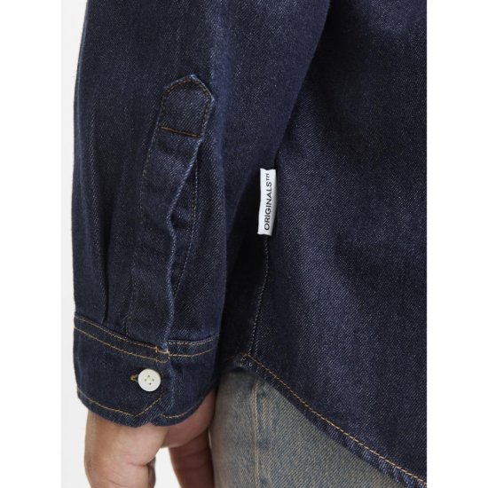 Jack & Jones Norrebro Denim Long Sleeve Shirt Dark Blue Denim - Särgid - Meeste suured särgid 2XL – 8XL