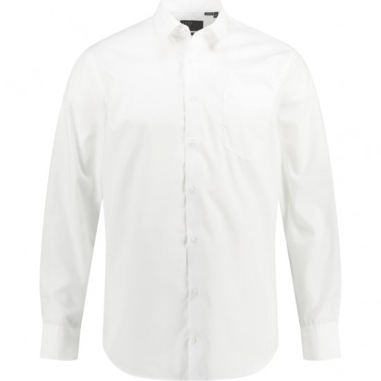 JP1880 Shirt Business Modern Fit White TALL - MEESTERIIDED MT-6XLT - Pikad meeste riided