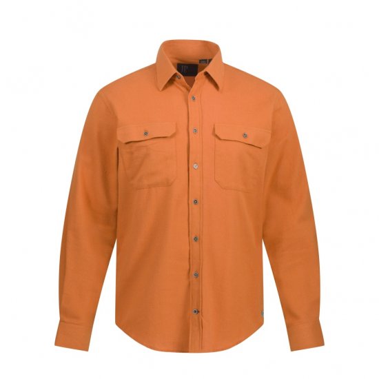 JP1880 Shirt Flannel Long Sleeve Orange TALL - MEESTERIIDED MT-6XLT - Pikad meeste riided