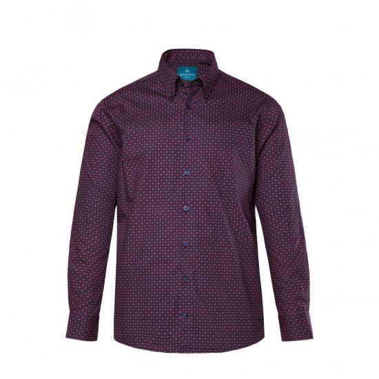 Boston Park Shirt Long Sleeve Navy Blue - Särgid - Meeste suured särgid 2XL – 8XL