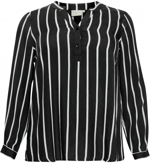 Kaffe Curve Sida Pluus Must/Kriit Triibuline - Pluusid & tuunikad - 