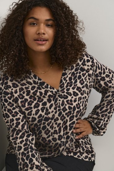 Kaffe Curve Mirta Tilly Pluus Leopardimuster - Pluusid & tuunikad - 