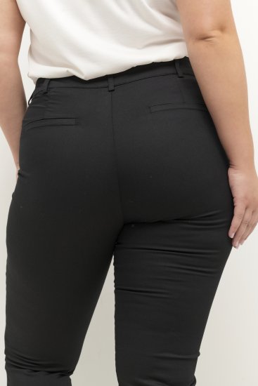 Kaffe Curve Leana Chino 7/8 Püksid Sügav Must - Teksad & Püksid Suuremates Suurustes – Plus Size - 