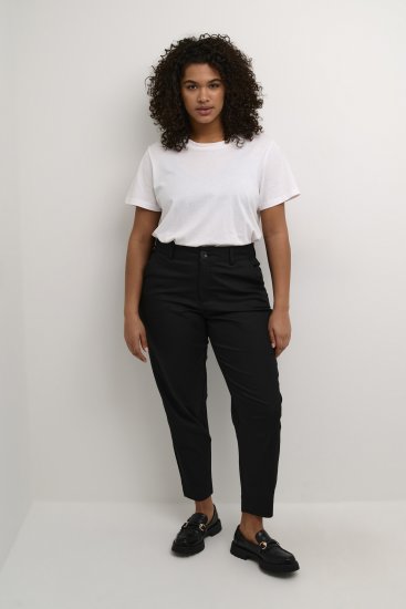 Kaffe Curve Leana Chino 7/8 Püksid Sügav Must - Teksad & Püksid Suuremates Suurustes – Plus Size - 