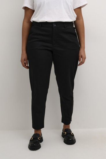 Kaffe Curve Leana Chino 7/8 Püksid Sügav Must - Teksad & Püksid Suuremates Suurustes – Plus Size - 
