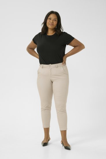Kaffe Curve Leana Chino 7/8 Püksid Sulehall - Teksad & Püksid Suuremates Suurustes – Plus Size - 