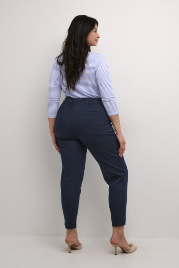 Kaffe Curve Leana Chino 7/8 Püksid Kesköö Meresinine - Teksad & Püksid Suuremates Suurustes – Plus Size - 