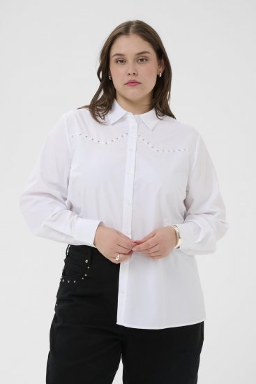 Kaffe Curve Janni Shirt Optical White - Triiksärgid - 
