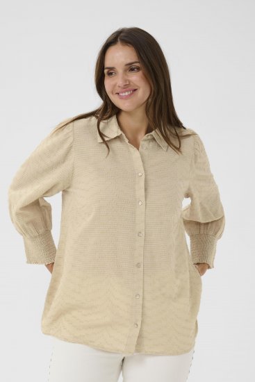 Kaffe Curve Penelopia Shirt Feather Grey - Triiksärgid - 