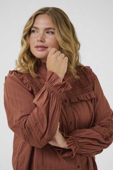 Kaffe Curve Jessa Shirt Henna Brown - Pluusid & tuunikad - 