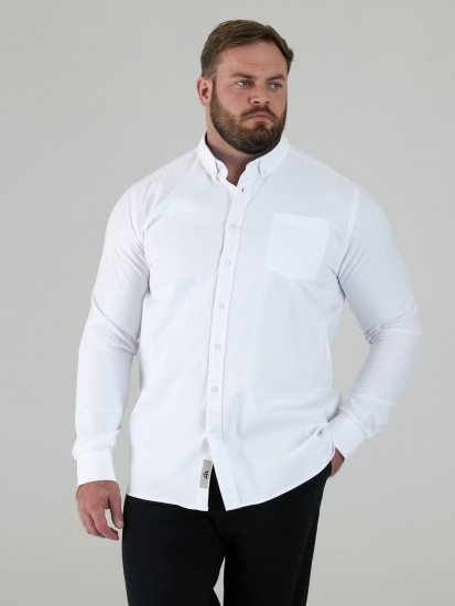 D555 Richard Pikkade Varrukatega Oxford-Särk TALL Valge - TALL särgid - 