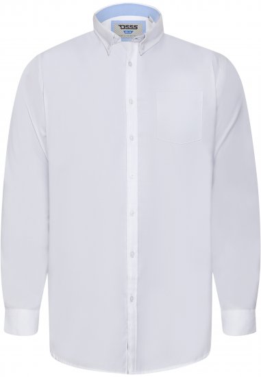 D555 Richard Pikkade Varrukatega Oxford-Särk TALL Valge - TALL särgid - 