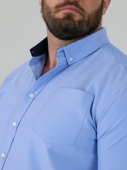 D555 Richard Pikkade Varrukatega Oxford-Särk TALL Taevasinine - TALL särgid - 