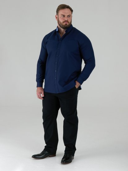 D555 Richard Pikkade Varrukatega Oxford-Särk TALL Tumesinine - TALL särgid - 