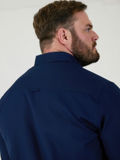 D555 Richard Pikkade Varrukatega Oxford-Särk TALL Tumesinine - TALL särgid - 