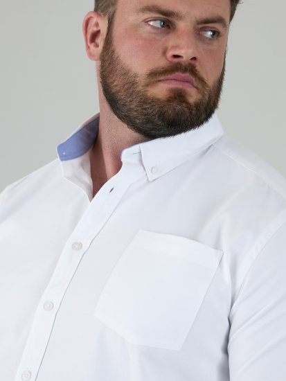 D555 Richard Pikkade Varrukatega Oxford-Särk TALL Valge - TALL särgid - 