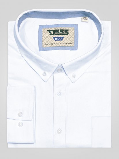 D555 Richard Pikkade Varrukatega Oxford-Särk TALL Valge - TALL särgid - 